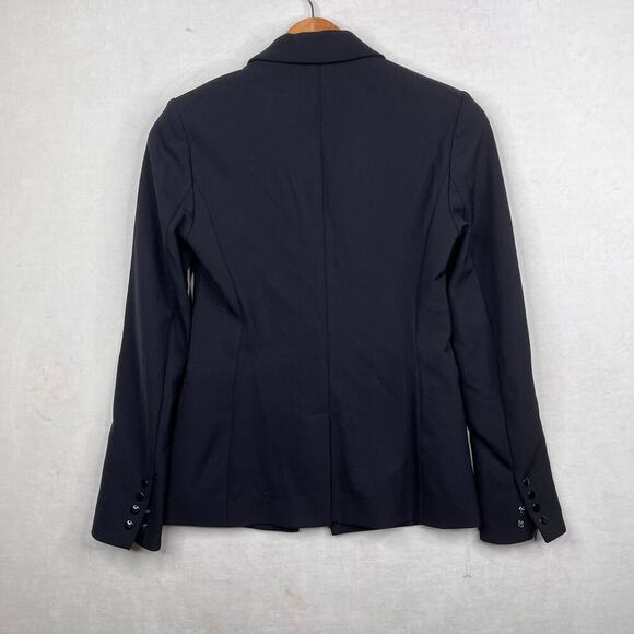 Veronica Beard Black Iconic Scuba Dickey Jacket Blazer Bi-Stretch Womens Size 00 - Picture 2 of 15